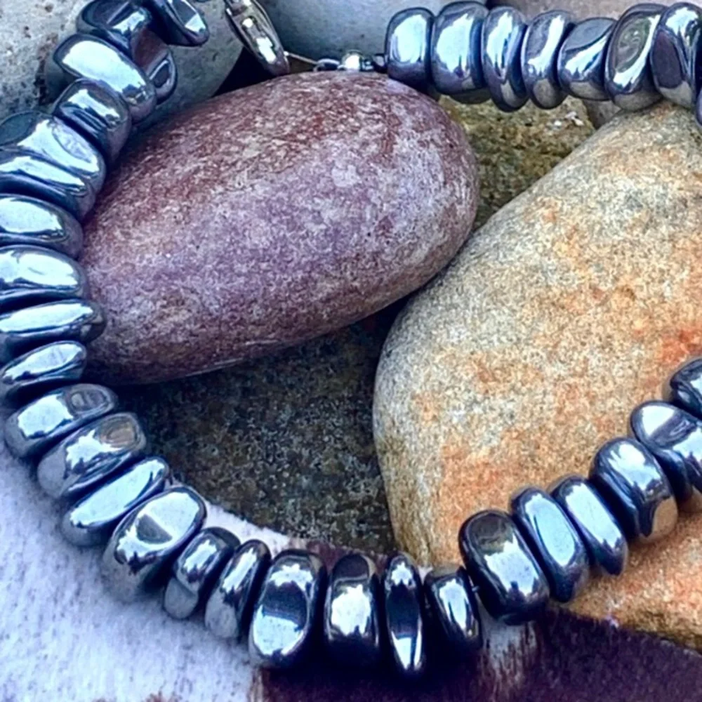 Sleek Titanium Nugget Bracelet